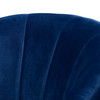 Baxton Studio Fiore Royal Blue Velvet Upholstered Gold Finished Swivel Accent Chair 161-10397